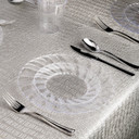 Clear Flair Disposable Plastic Buffet Plates (9") 18 COUNT