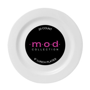 Mod Round Collection 9" White Round Lunch Plate