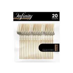 Infinity Flatware Gold Salad Forks (20 Count)