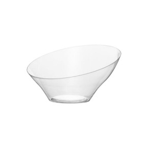 Small Clear Angled Bowls (8 count)