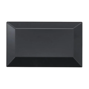 5.5" x 8.5" Black Rectangular Plastic Dessert Plates