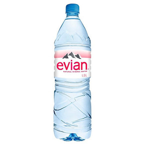 Evian Natural Spring Water 1.5L Bottles (12 pack)