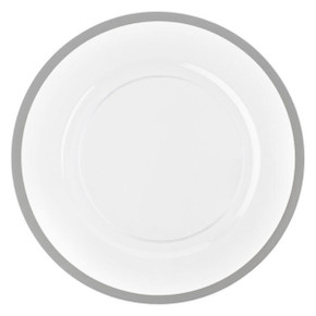 Clear Chargers with Silver Rim 13" (4 count) Clear Chargers with Silver Rim 13" (4 count)