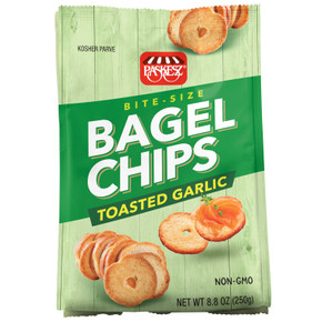 Bagel chips toasted garlic