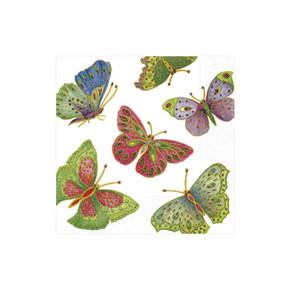 Jeweled Butterflies Paper Cocktail Napkins - 20 Per Package Jeweled Butterflies Paper Cocktail Napkins - 20 Per Package