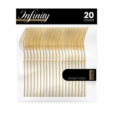 Infiniti Gold Dinner Forks (20 count)