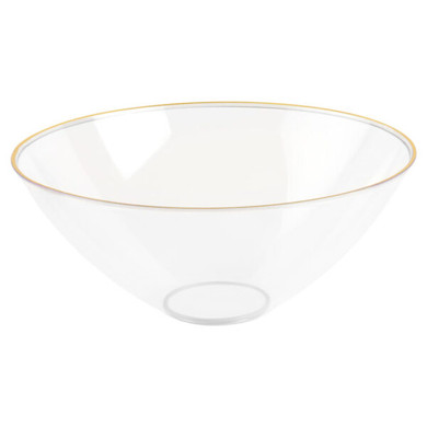 Clear/Gold Salad Bowl 112 oz.