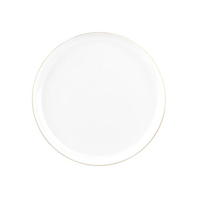 Edge Collection 8.6" White with Gold Rim Plates (10 count)