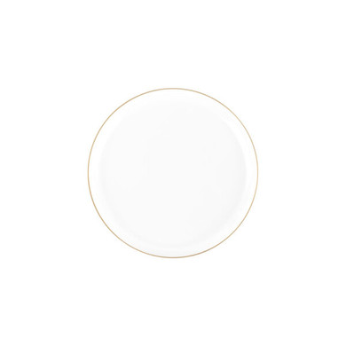 Edge Collection 6.3" White with Gold Rim Plates (10 count)