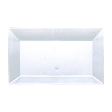 5.5" x 8.5" Clear Rectangular Plastic Dessert Plates (10 count)