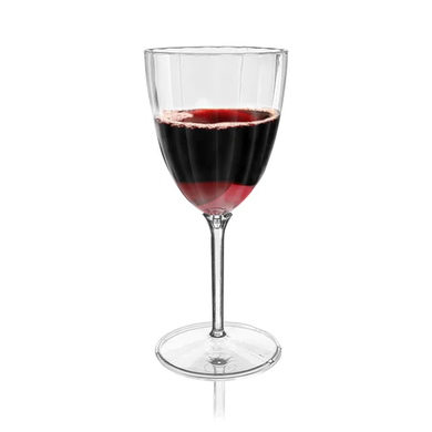 7 oz. Clear Round Plastic Wine Goblets (12 count)