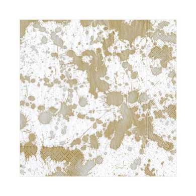 Splatterware Paper Luncheon Napkins in Gold - 20 Per Package