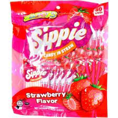 Sippie Candy Straws Strawberry