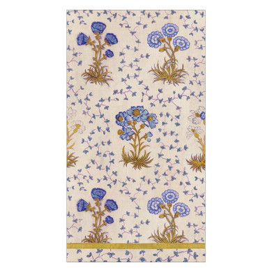 Semis de Fleurs Paper Guest Towel Napkins in Blue - 15 Per Package