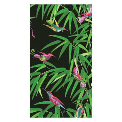 Birds in Paradise Paper Guest Towel Napkins in Black - 15 Per Package