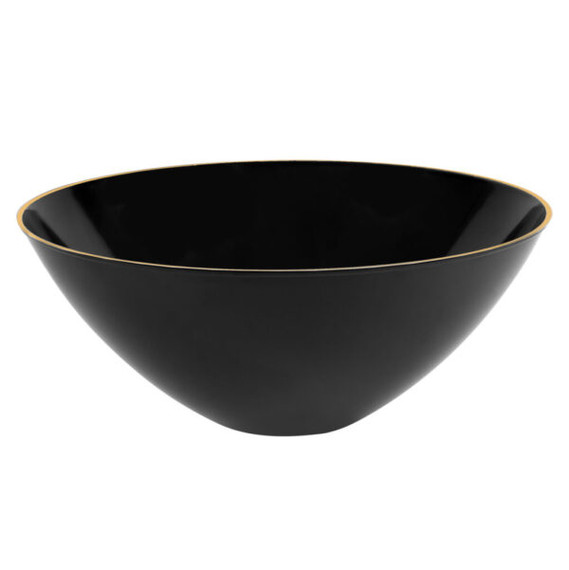 Black/Gold Salad Bowl 112 oz.