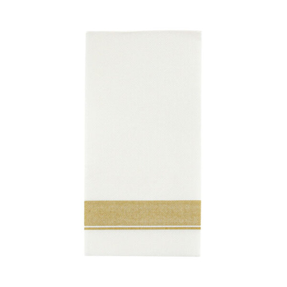 Cloth-Like Dinner Napkins Gold Border