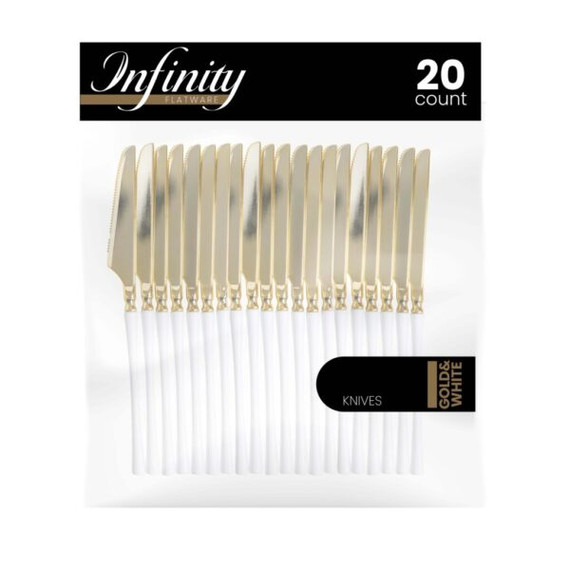 Infinity Flatware Gold/White Knives