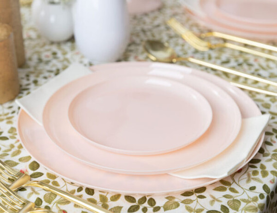 Edge Collection 6.3" Pink Plates (10 Count)