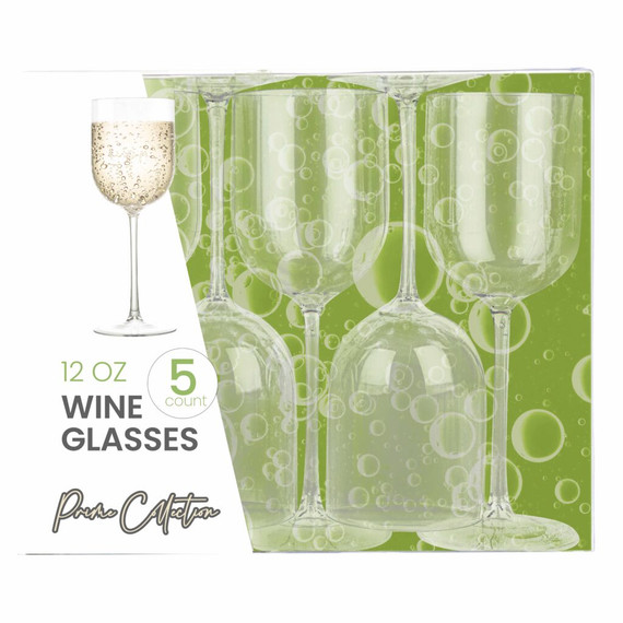 Clear Wine Glass (5 Count)