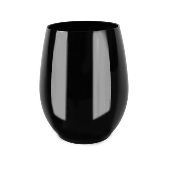 Stemless Goblets 12 oz Black (6 count)