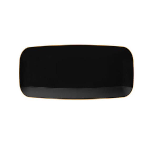 Organic Black Gold Rim Tray Rectangle 10.6″ (2 Count)