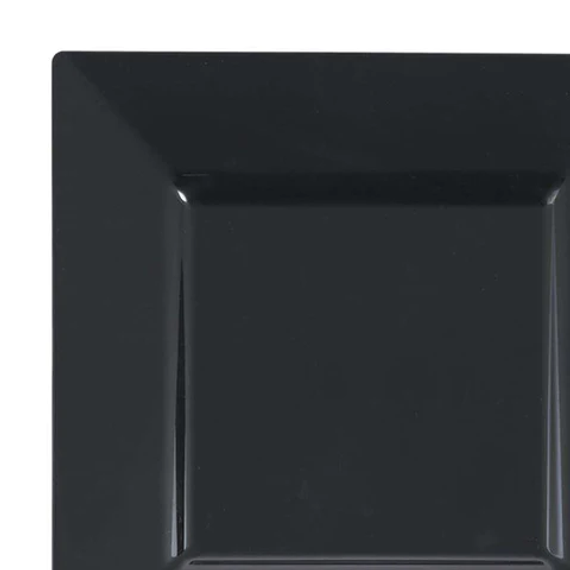 9.5" Black Square Dinner Plates