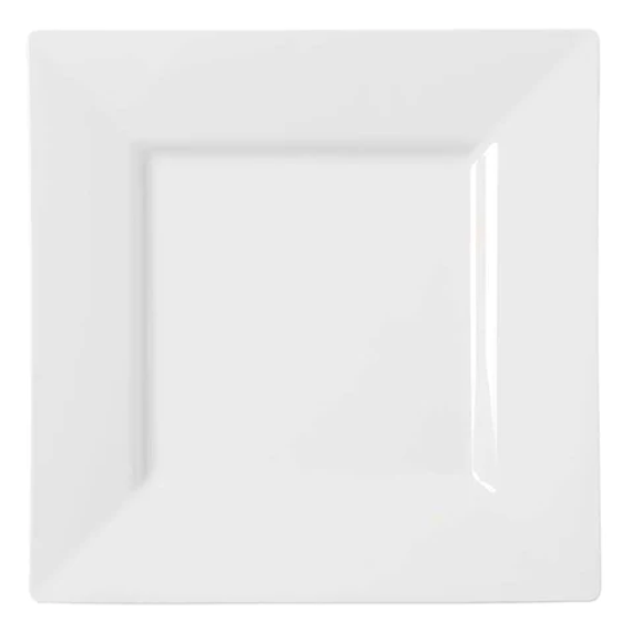 6.5" White Square Cake Plates (10 count)