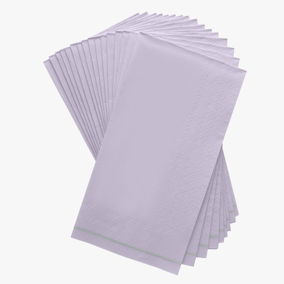 Lavender with Silver Stripe Dinner Paper Napkins (16 count)