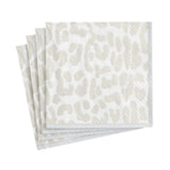 Zanzibar Paper Cocktail Napkins in Silver - 20 Per Package