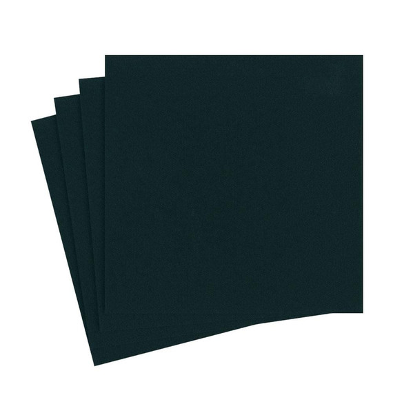 Paper Linen Solid Luncheon Napkins in Black - 15 Per Package