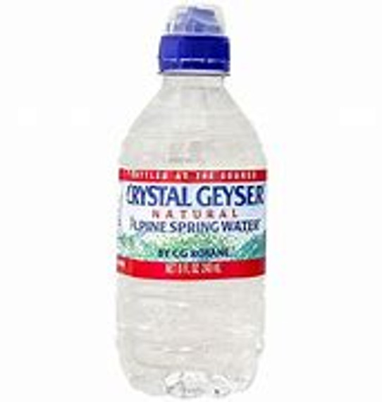 Crystal Geyser Natural Spring Water Sports Cap (24 pack(