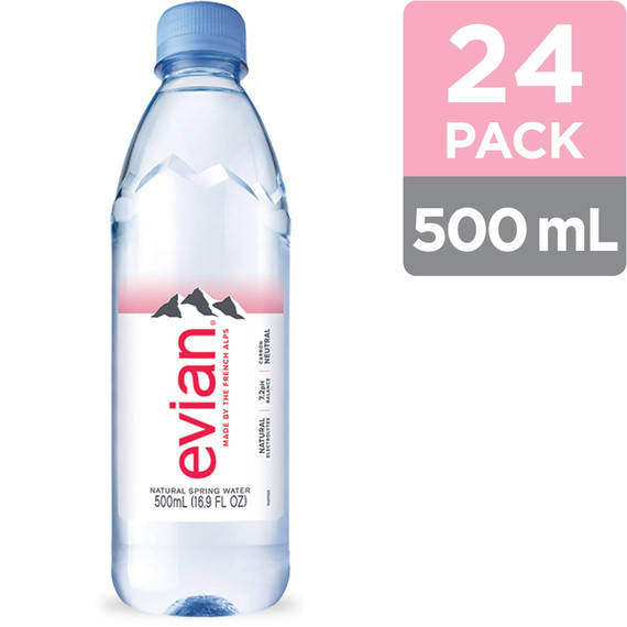 Evian Natural Spring Water 500 ML (24 pack)