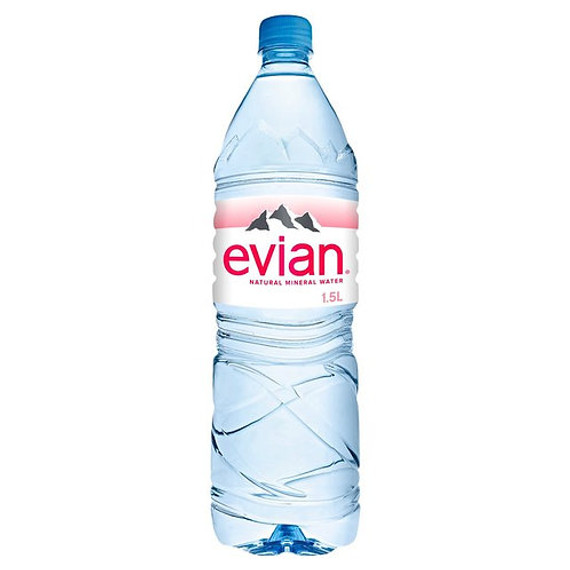 Evian Natural Spring Water 1.5L Bottles (12 pack)