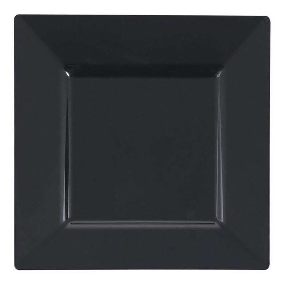 135 6.5" Black Square Plate