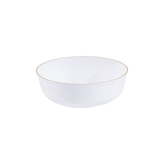 Edge Bowls 6oz White with Gold Rim (10 Count)