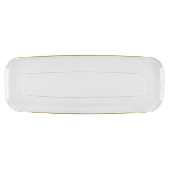 Organic Tray 17.5″ Rectangle Clear/ Gold Rim (2 Count)