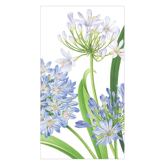 Agapanthus Garden Paper Guest Towel Napkins - 15 Per Package