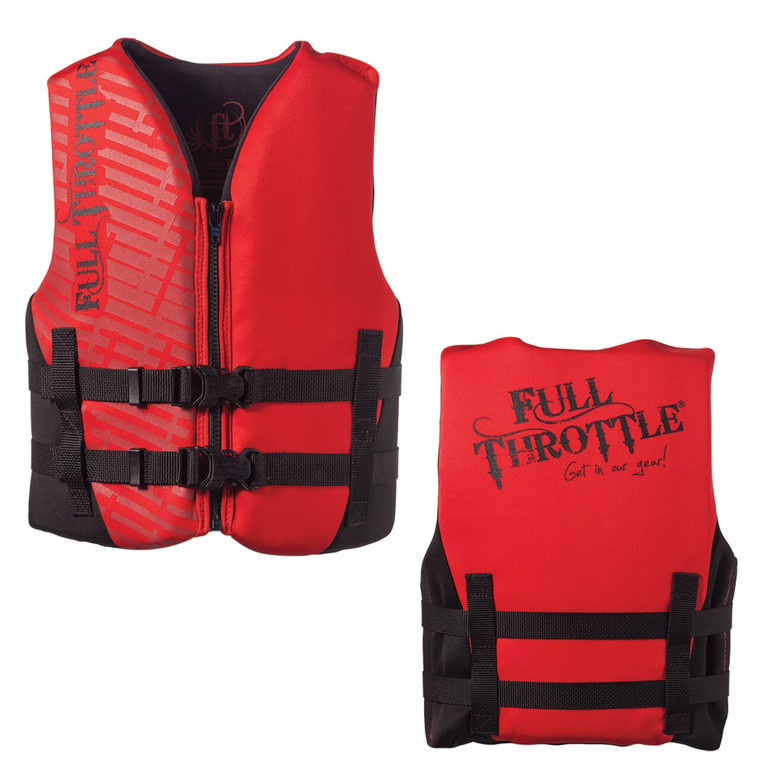 Full Throttle Rapid-Dry Life Vest - Youth 50-90lbs - Red/Black [142100-100-002-19]