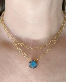 Double Loopy Chain with Labradorite 