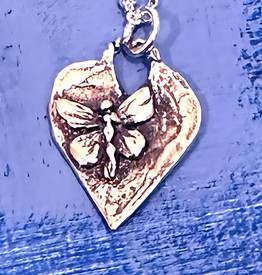 Silver Inspired Heart with Birthstones
