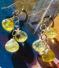Green Garnet Cascade Earrings  