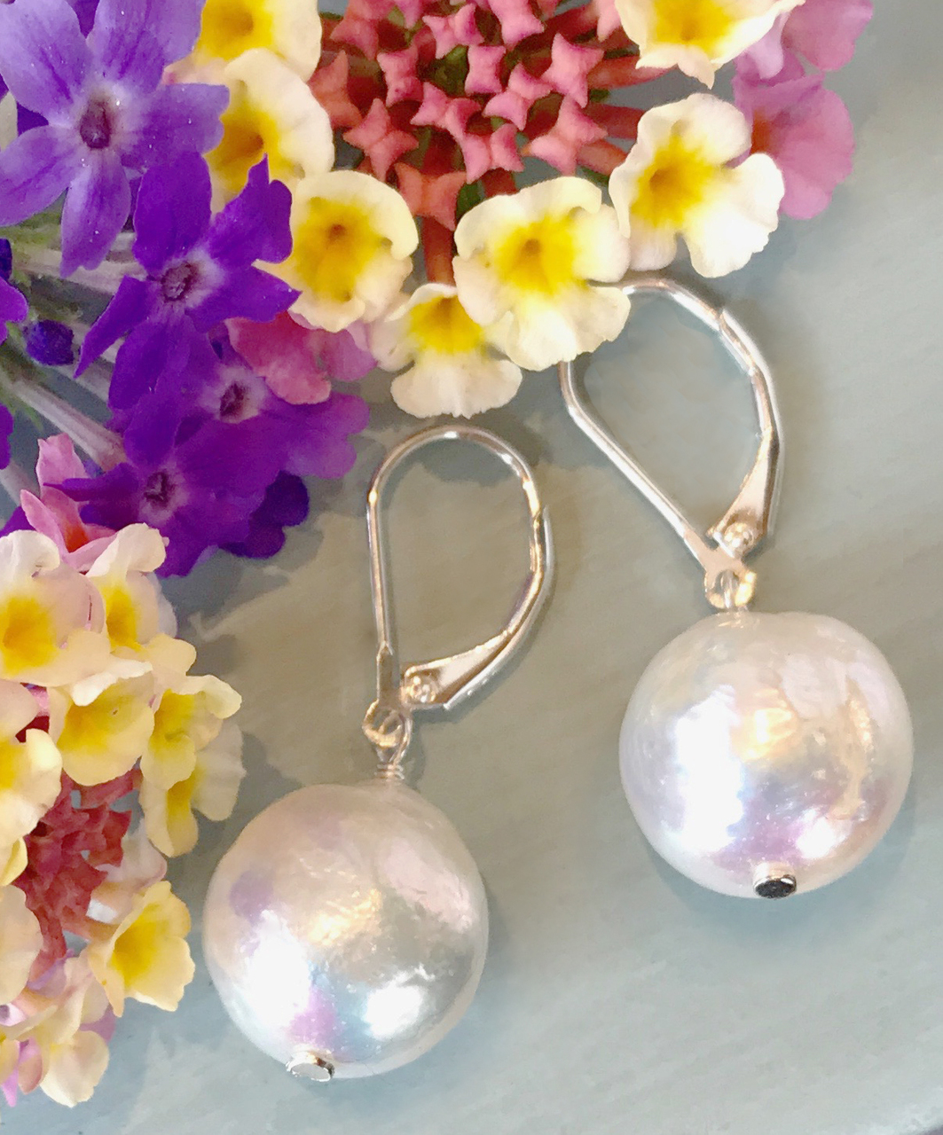 Genuine Freshwater Pearl Teardrop Earrings - Rose Gold, Gold or Sterli –  Glass Palace Arts