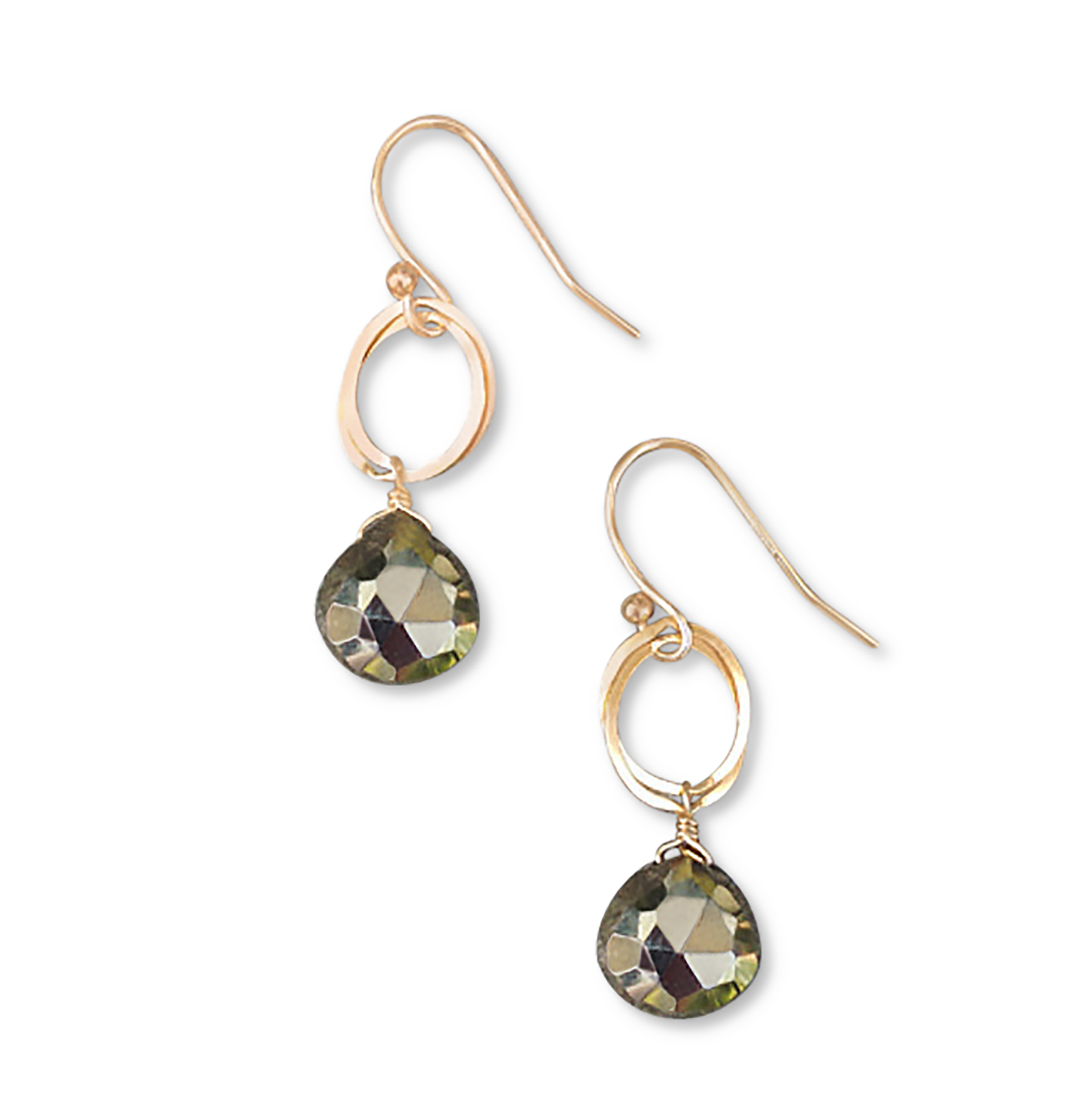 Gold Pyrite Earrings
