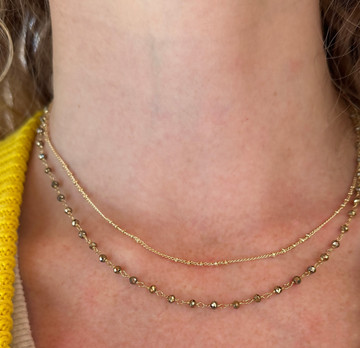 【2plan】23FW★ [MADE] 016 Layered clip necklace Aya (Bundle Set) 2 Necklaces Double Layer Paper Clip Chain