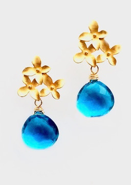 Vintage Blue Earrings for Weddings