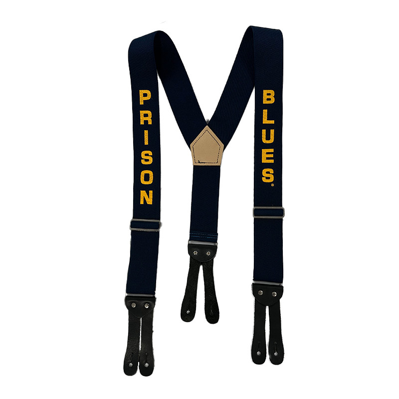 Prison Blues Suspenders Y Back 46"
