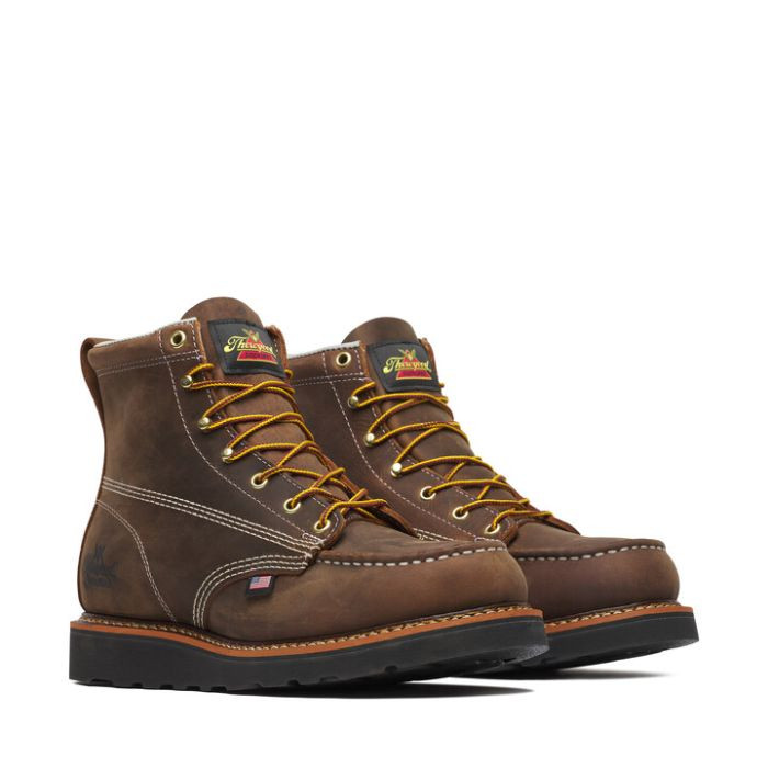 American Heritage – 6″ Crazy Horse Black Heel Moc Toe – MAXWear Wedge™
