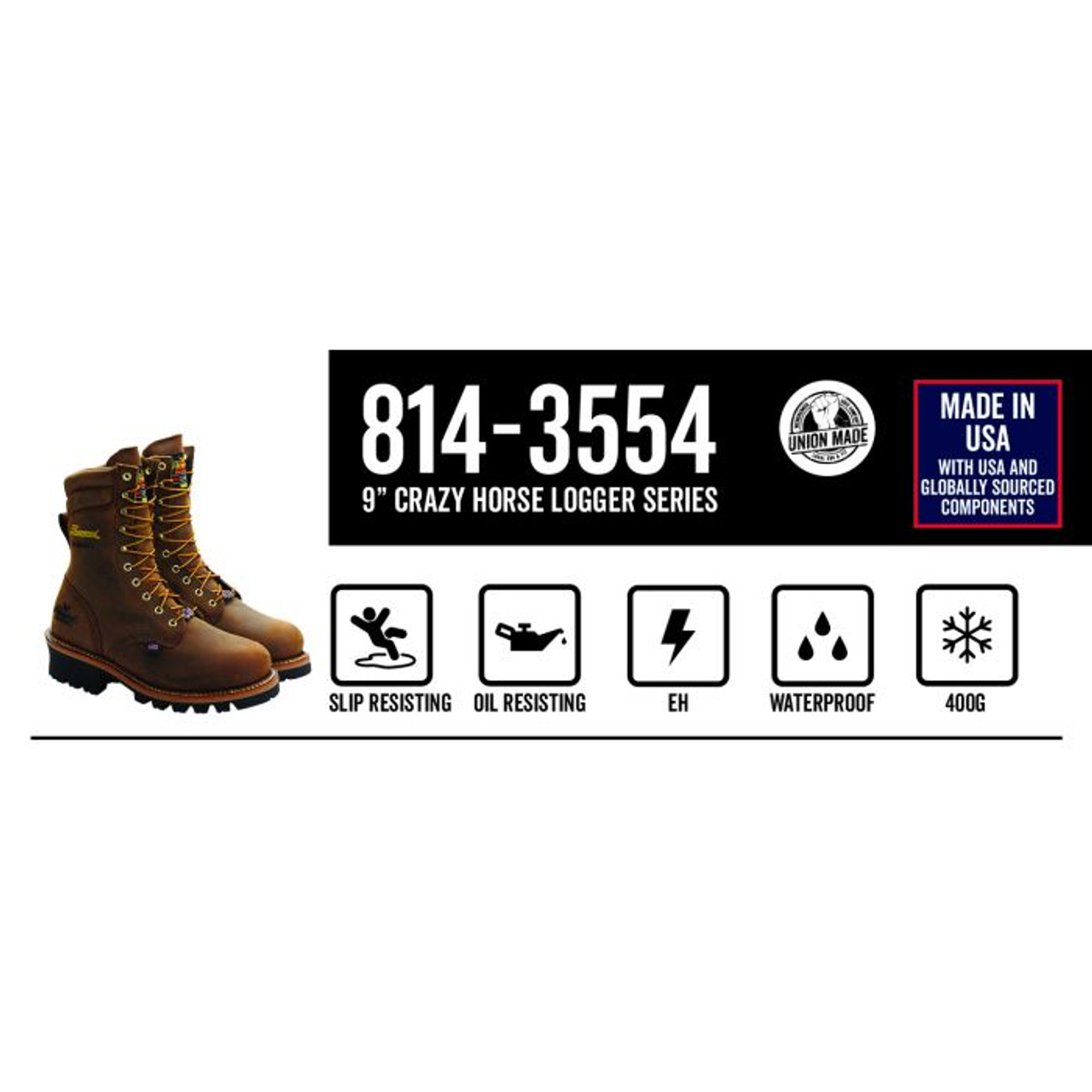 Logger Series – 9″ Crazy Horse – Waterproof – Insulated Logger Series – 9″ Crazy Horse – Waterproof – Insulated