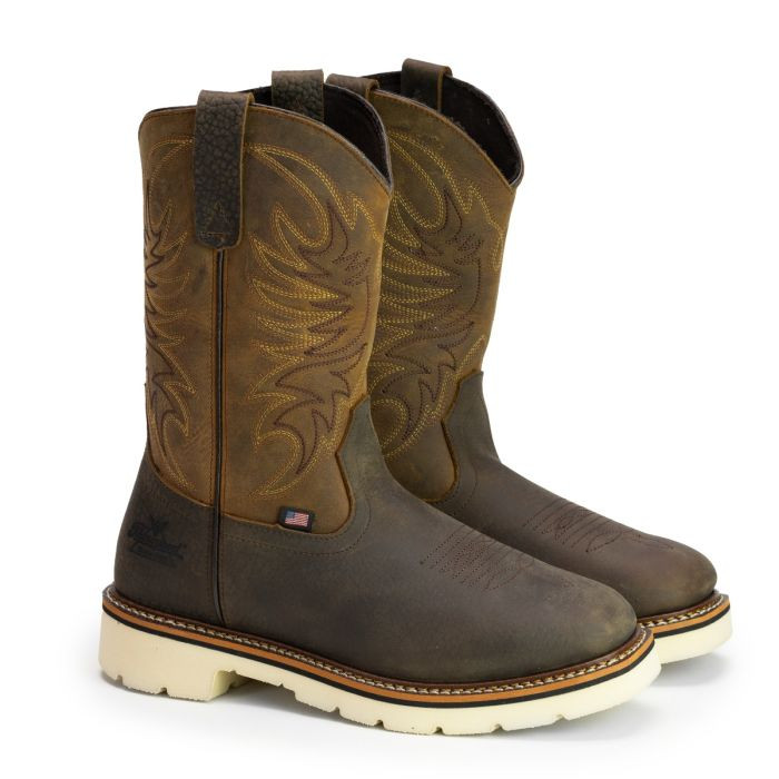 Square Toe Wellington – 11″ Pebble Bottom/Crazy Horse Upper